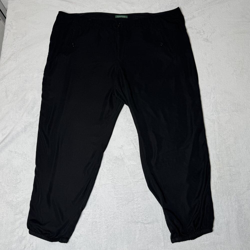 Ralph Lauren Women’s Plus Silky Tapered Elastic Ankle Jogger Size 22 See Photos